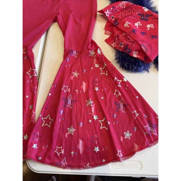 Western Barbie Doll Movie Girls Youth Costume Jumpsuit L 10-12 - Picture 4 of 9